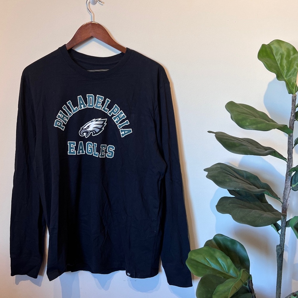 Philadelphia Eagles Mens Long Sleeve T-shirt Black L